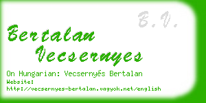 bertalan vecsernyes business card